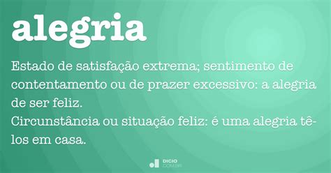 Alegria - Dicio, Dicionário Online de Português