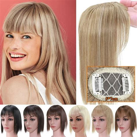 SEGO Clip in Hair Extensions Hair Topper for Women with Thin Air Bangs Synthetic Toupee for Loss ...