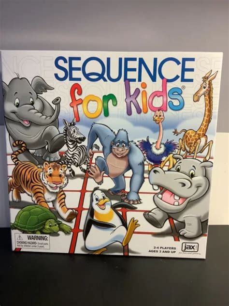 SEQUENCE FOR KIDS board game jax new animals $20.00 - PicClick