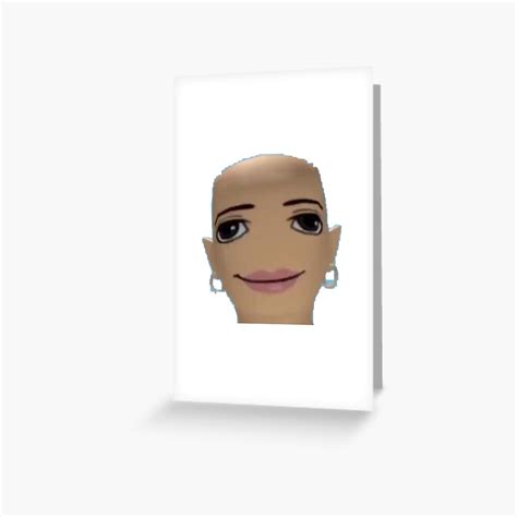 "bald baddie roblox meme face" Greeting Card by teaisfantastic | Redbubble