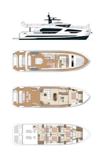 Horizon FD85 Yacht - Layouts — Yacht Charter & Superyacht News