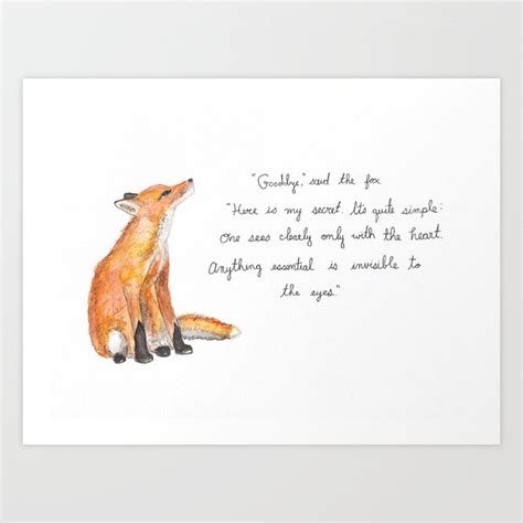 The Little Price - The Fox - Quote Art Print by Josh Leider Design ...