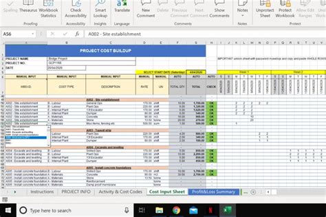 Construction budget excel template | Excel budget template, Excel ...