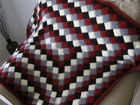 Red White Grey Black Crochet Baby Blanket Afghan - Handmade. $45.00, via Etsy. | Baby blanket ...