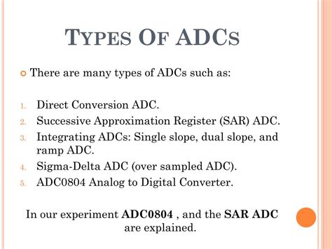 PPT - Analog to Digital Converters (ADCs) & Digital to Analog ...