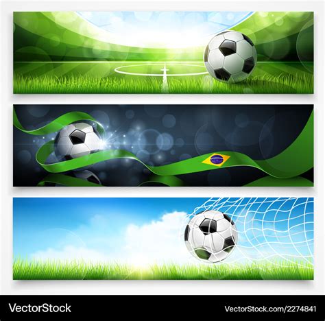 Set football banners Royalty Free Vector Image