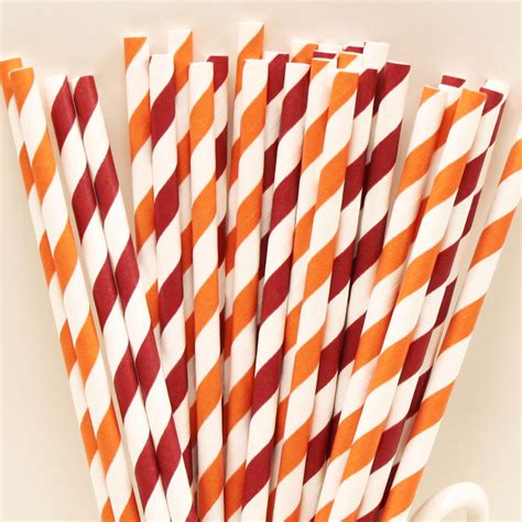 Paper Straws, Virginia Tech Team Colors Party Straws Mix, Hokies ...