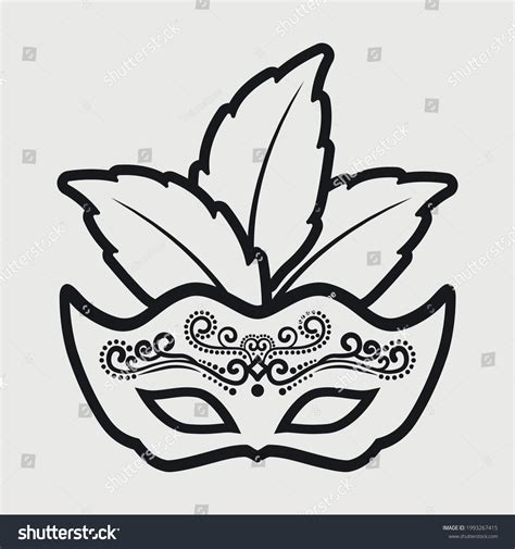 Mask Outline Printable Vector Design Stock Vector (Royalty Free) 1993267415 | Shutterstock