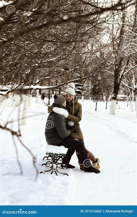 Lovers in the Park in Winter Stock Photo - Image of europe, beautiful: 107313402