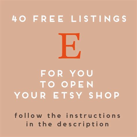 40 Free Etsy Listings, Open an Etsy Shop, Sell on Etsy, Etsy Sign Up, Etsy Referral Link, Get ...