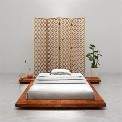 Japanese Futon Bed Frame Solid Acacia Wood 100x200 cm