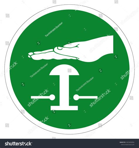 Emergency Stop Push Button Symbol Sign Stock Vector (Royalty Free) 1823605856 | Shutterstock