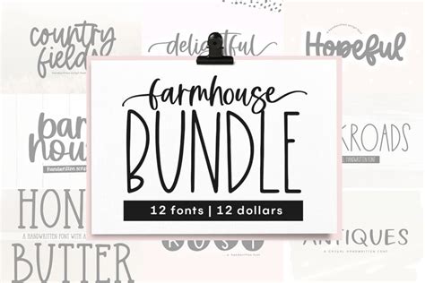 Farmhouse Font Bundle - Handwritten Fonts | Part 2 (963771)