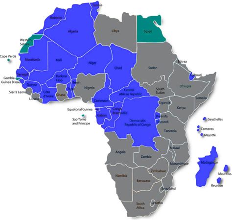 Map Of French Speaking Countries In Africa - Windy Kakalina