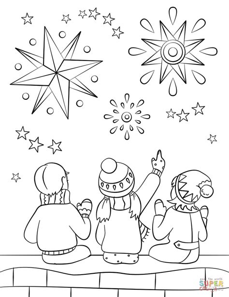 Firework Night coloring page | Free Printable Coloring Pages