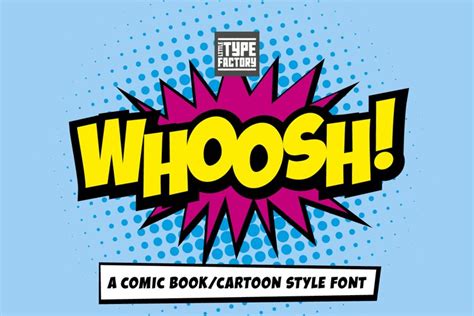 WHOOSH! | a comic font, a cartoon font a superhero font