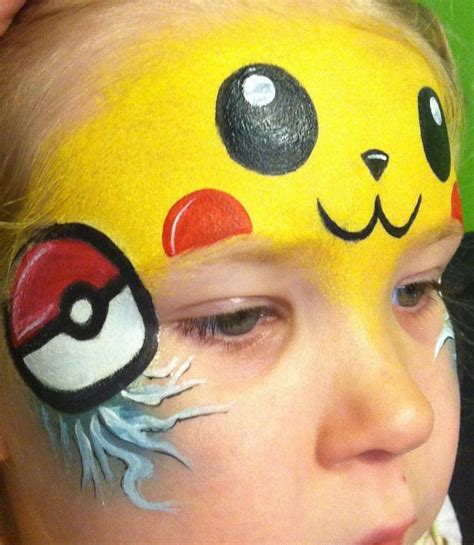 Pokémon | Pikachu face painting, Face painting halloween, Face painting designs