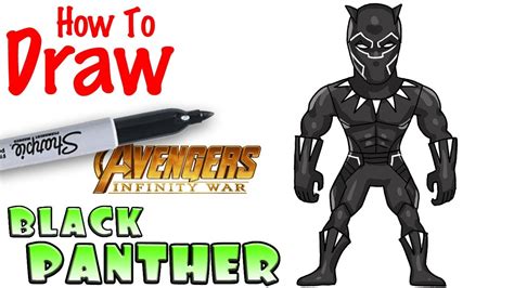 How to Draw Black Panther | Avengers Infinity War - YouTube