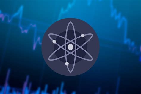 Premium Photo | Cosmos atom cryptocurrency atom coin growth chart on ...