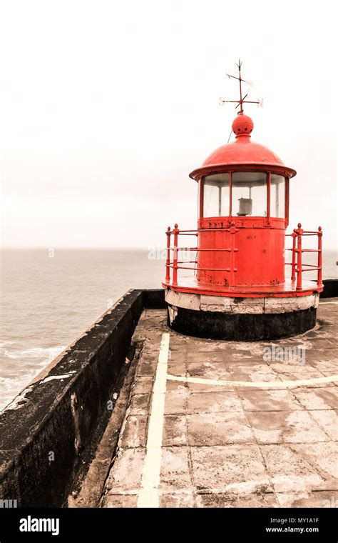 Nazare lighthouse. Nazare, Portugal Stock Photo - Alamy