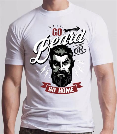 Fashion 2018 summer cool t shirt design best selling men's beard or home T shirt shirt black or ...