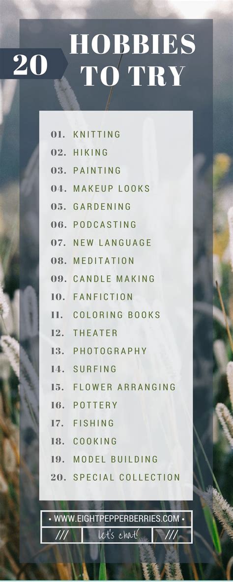 hobbies to try | Hobbies to try, New hobbies, Creative hobbies