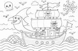 Whimsical Pirate Adventure Coloring Page For Kids Activities And Crafts  sketch template