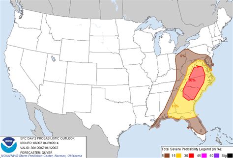 Tornado Threat Continues in the South on Tuesday - Right Weather LLC