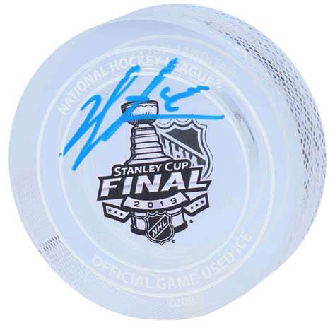 Jordan Binnington Signed 2019 Stanley Cup Game-Used LE Ice Crystal Puck ...