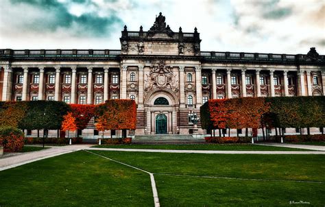 Swedish Parliament House in Autumn Photograph by Ramon Martinez - Fine Art America