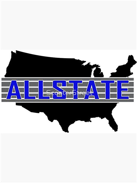 "Allstate style logo - Blue" Poster by ScooterStreet | Redbubble