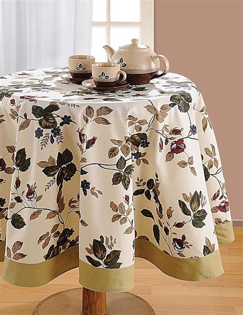 Amazon.com: ShalinIndia Round Floral Tablecloth - 60 inches in Diameter - Tablecloths for 4 Seat ...