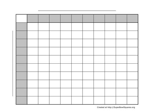 Football Squares Printable Free | Free Printable