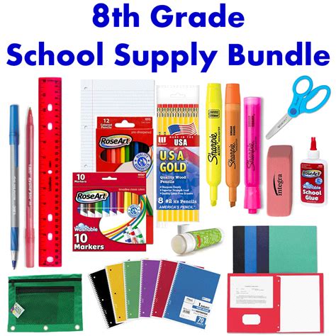 School Supply Bundle for 8th Grade | School supplies, School supplies ...