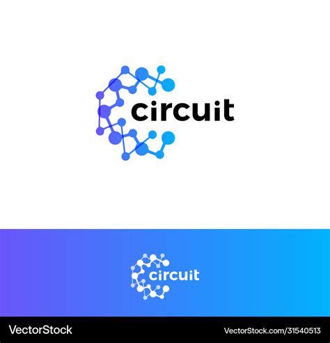 Digital innovation circuit logo technological Vector Image