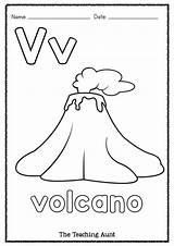 V Is For Volcano coloring Page Free Printable – Artofit sketch template