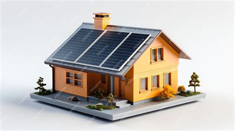 Premium AI Image | Sustainable Living 3D Model of a Solar House