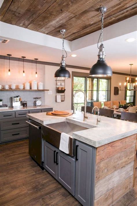 Modern rustic kitchen farmhouse style makeover ideas (49 | Farmhouse kitchen design, Kitchen ...