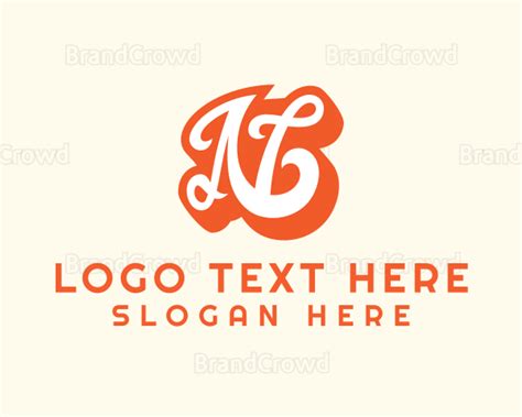 Fancy Orange Letter N Logo | BrandCrowd Logo Maker