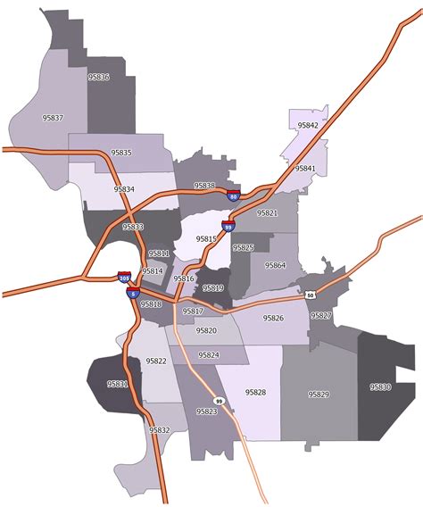 Sacramento Zip Code Map - GIS Geography