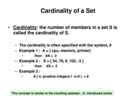 PPT - Cardinality of a Set PowerPoint Presentation, free download - ID ...