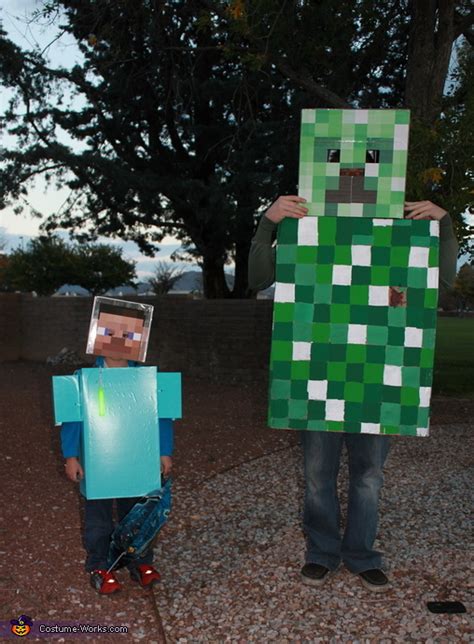 Minecraft Steve & Creeper DIY Costumes | Unique DIY Costumes