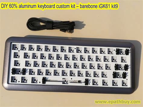 DIY 60% keyboard custom kit，2018 arc aluminum case，full rgb backlit PCB ...