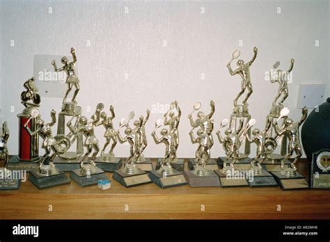 Collection of sports trophies Stock Photo - Alamy