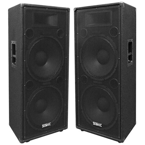 Pair of Premium Dual 15 Inch PA Speakers| Wheel Kits and Handles for ...