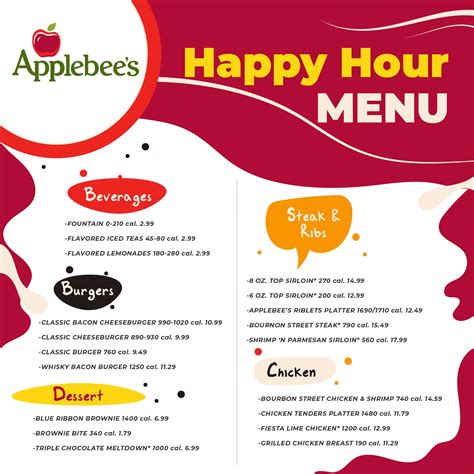 Applebee's Menu With Price - 10 Free PDF Printables | Printablee