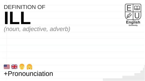 ILL meaning, definition & pronunciation | What is ILL? | How to say ILL ...