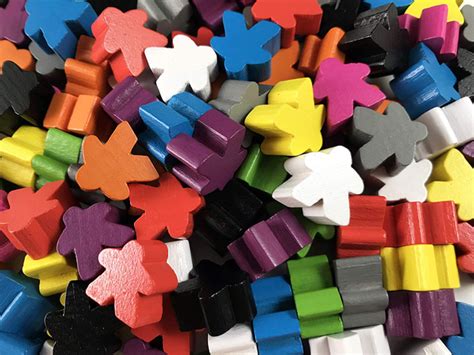 Buy Meeples (16mm): Wooden Multi-color (Set of 100) | Board Game Atlas