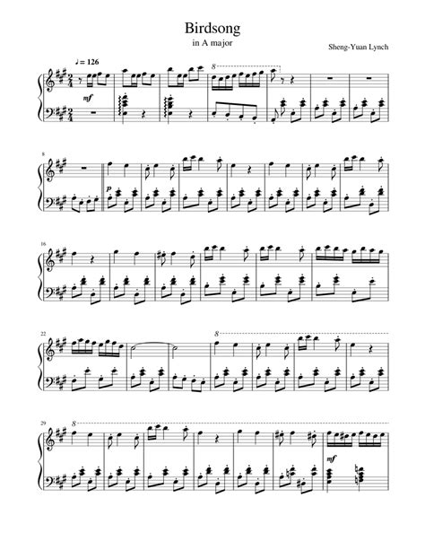 Birdsong Sheet music for Piano (Solo) | Musescore.com