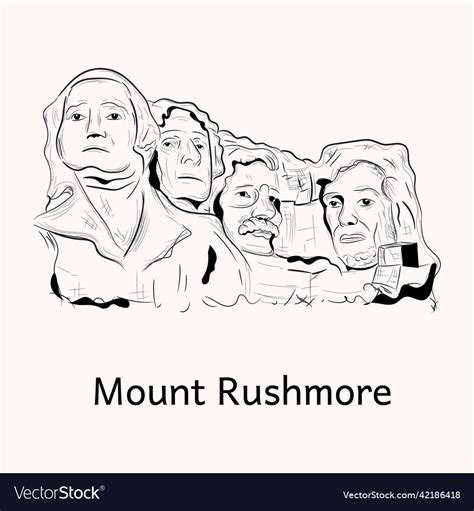 Mount rushmore Royalty Free Vector Image - VectorStock